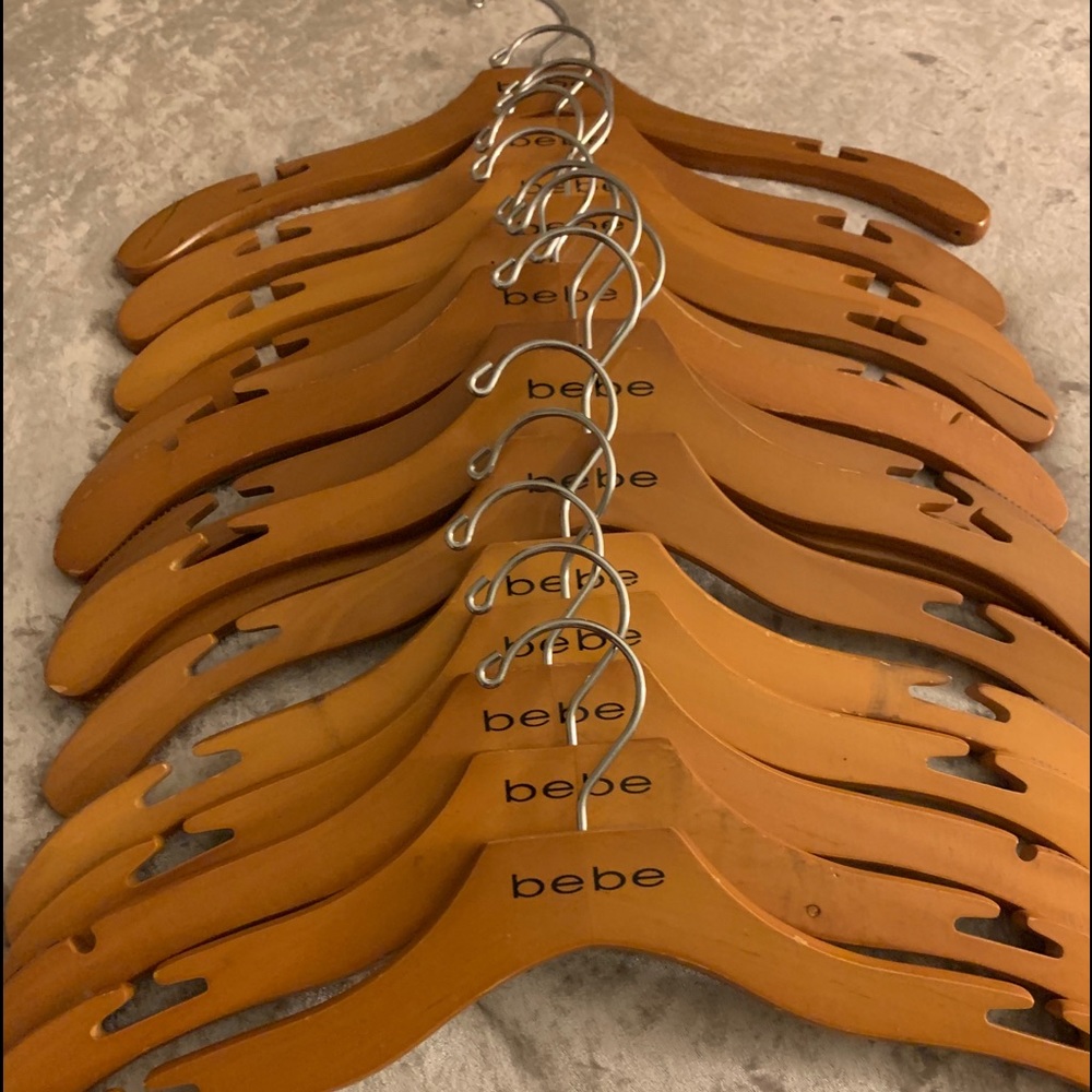 15 Bebe dress or blouse wooden hangers